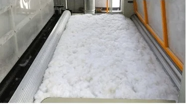 PET fiber raw material processing for acoustic panels