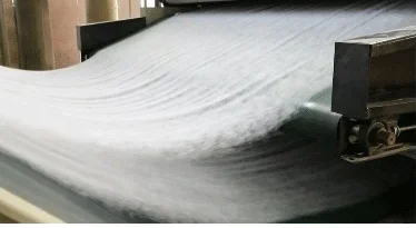 PET fiber sorting and shaping for acoustic panel production