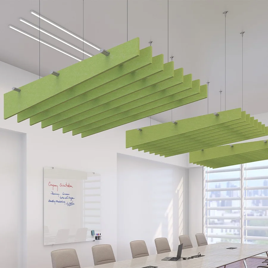 Suspended PET Acoustic Baffles for Better Sound Control